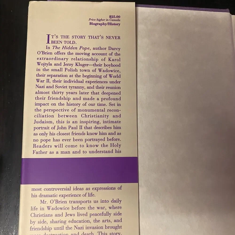 Hidden Pope Untold Story Lifelong Friendship Changing Relationship Darcy O'Brien
